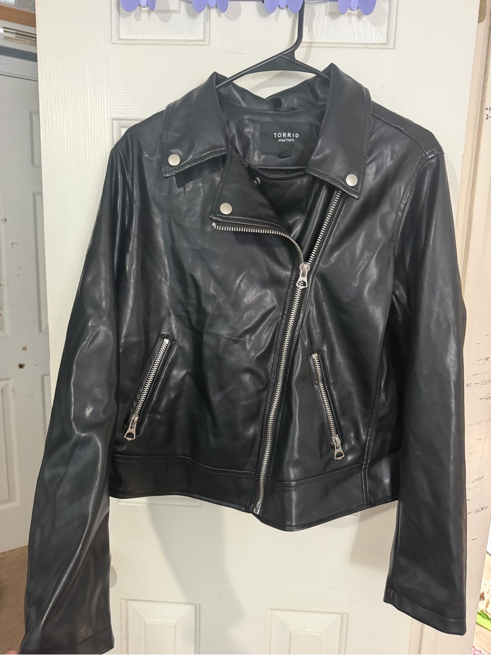 torrid Black Faux Leather Asymmetrical Moto Jacket